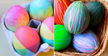 Как красиво и необычно покрасить пасхальные яйца: 3 простых способа