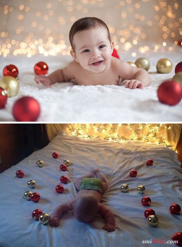 Ожидания vs Реальность: новогодняя фотосессия малышей