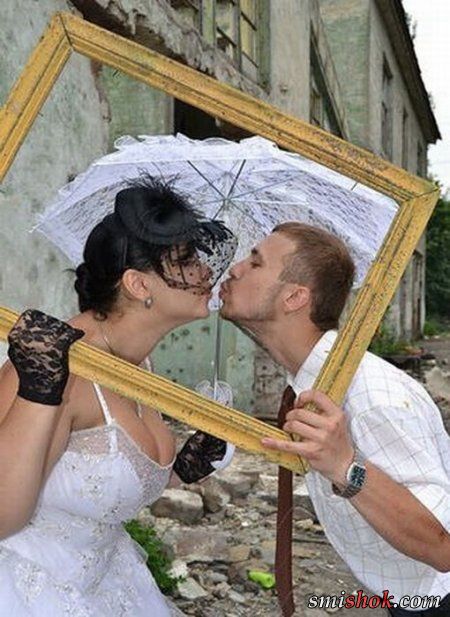 Прикольний фотоекстрім весілля в Донецьку.