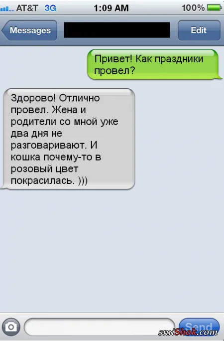 Переписки в СМС: безбашенное настроение :)