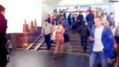 Белочка догнала ее в метро
