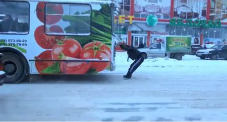 Зимняя езда на троллейбусе