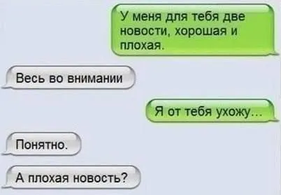 Свежая подборка прикольных СМС ;) Напишут же такое