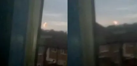 Девочка сняла на видео танцующий в небе огненный шар