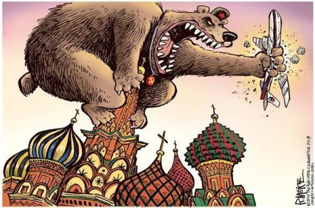 Карикатуры на Путина: как мир изобразил лидера РФ после крушения Боинга