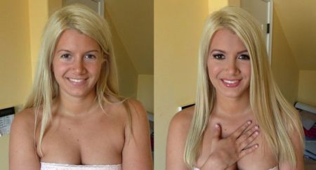 Модели и знаменитости, до и после макияжа