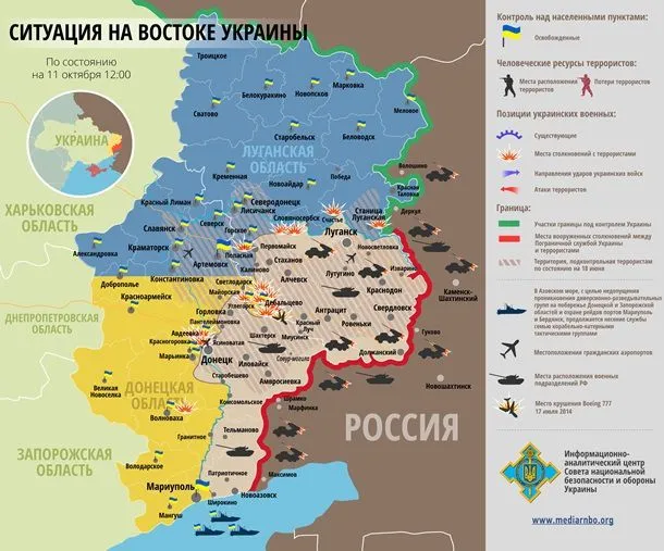 Позиции сил АТО обстреляли 36 раз. Сепаратисты говорят, что отстреливались