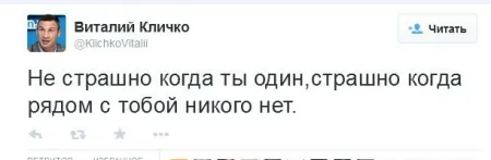 Виталий Кличко, Один в поле не двое