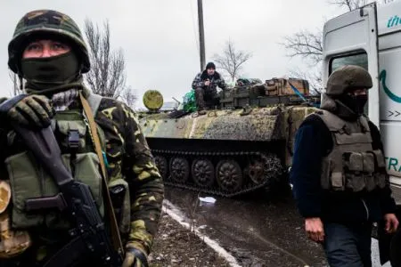 Карта АТО 4 февраля. Наступление боевиков на Дебальцевском и Волновахском направлениях