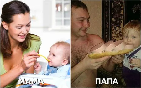 Чем отличаются папы и мамы в воспитании детей