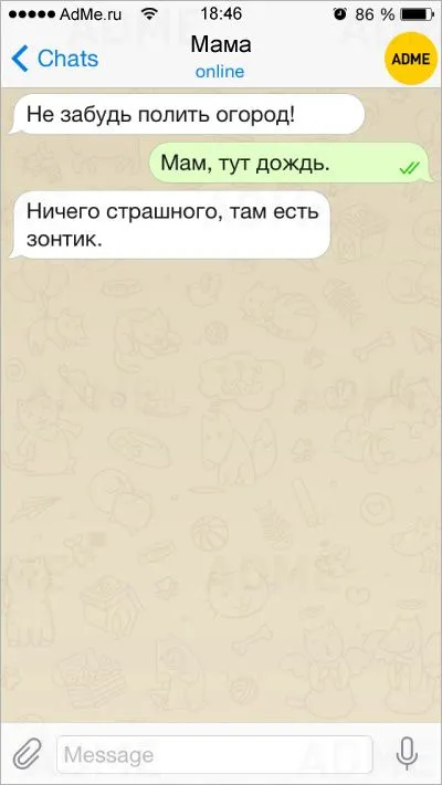 СМС от детей, которые вовсю отрываются на каникулах