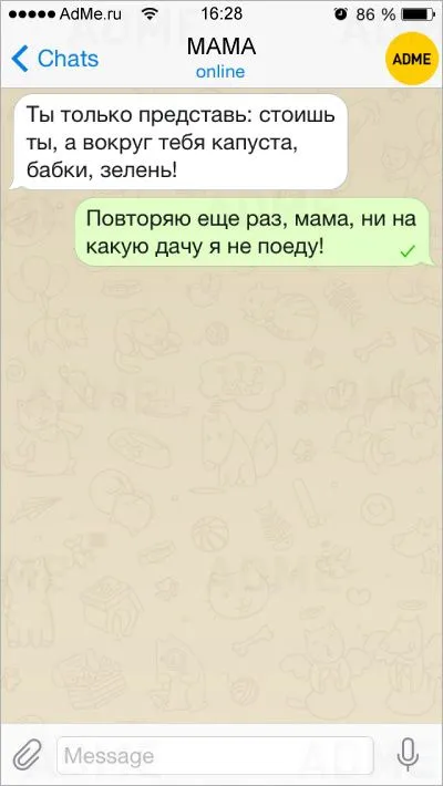СМС от детей, которые вовсю отрываются на каникулах