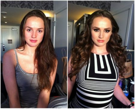 До макияжа и после, Девушки не то чем кажутся
