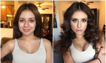 До макияжа и после, Девушки не то чем кажутся