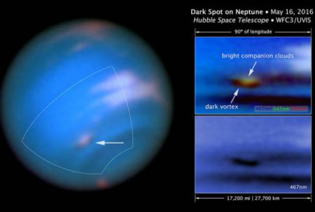 На Нептуне разглядели гигантское пятно