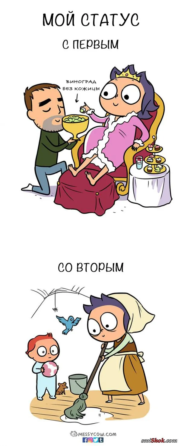 10 жизненных комиксов о разнице между первым и вторым ребенком