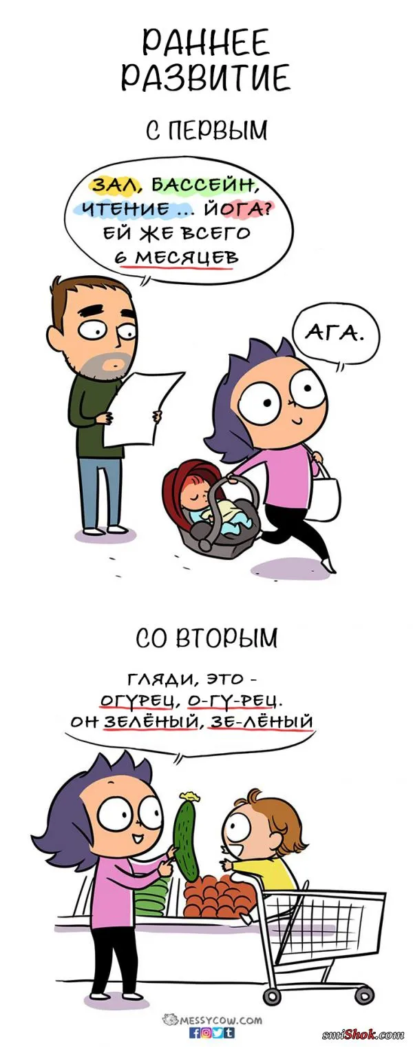 10 жизненных комиксов о разнице между первым и вторым ребенком 10 жизненных комиксов о разнице между первым и вторым ребенком