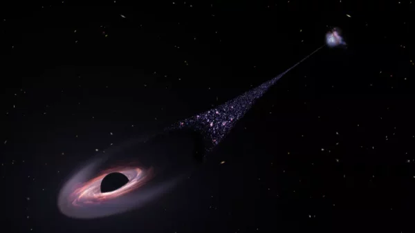 Ученые открыли комету, которая имеет черную дыру в центре и хвост из звезд