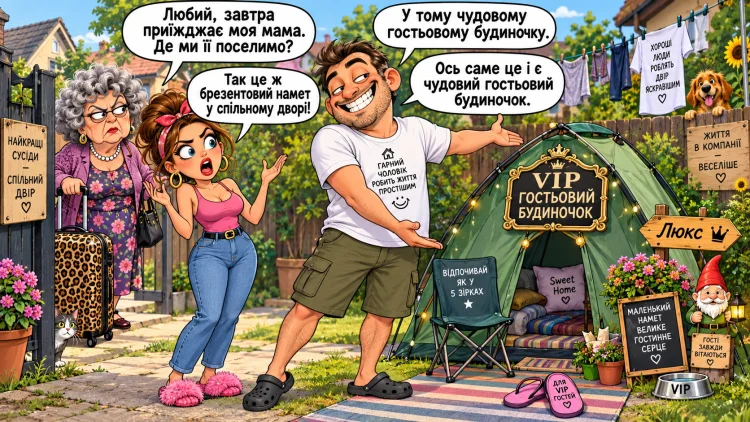 Сімейний гумор: теща, чоловік і дружина» — класика жанру, перевірена часом і завжди заходить.